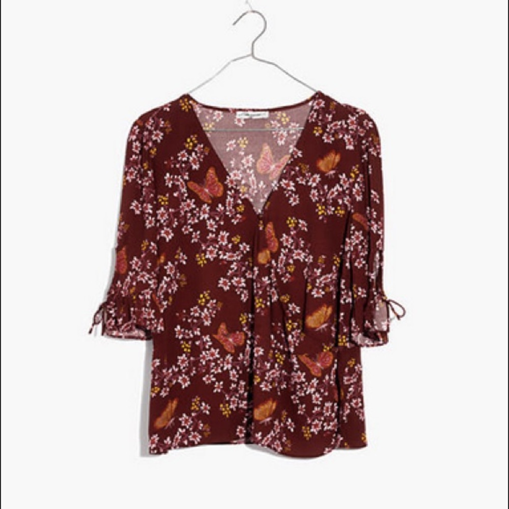 madewell floral blouse